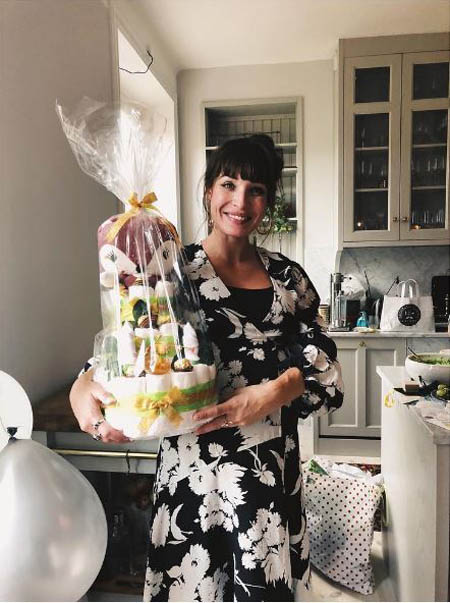 Alida Morberg during her baby shower.